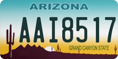 AZ license plate AAI8517