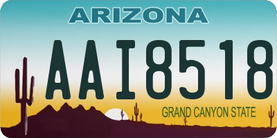 AZ license plate AAI8518