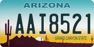 AZ license plate AAI8521