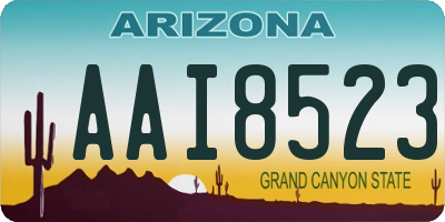AZ license plate AAI8523