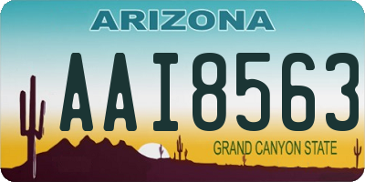 AZ license plate AAI8563