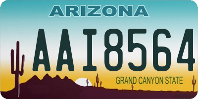 AZ license plate AAI8564