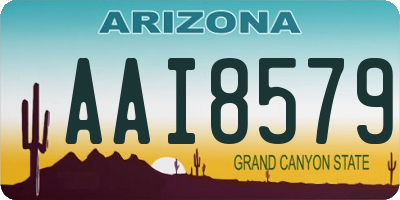 AZ license plate AAI8579