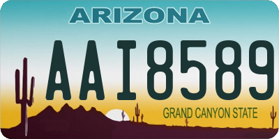 AZ license plate AAI8589