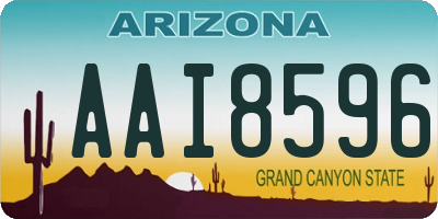 AZ license plate AAI8596