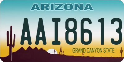 AZ license plate AAI8613