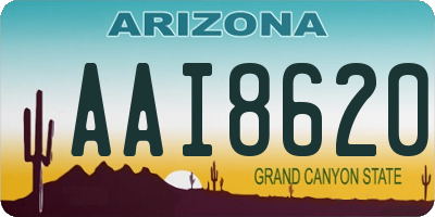 AZ license plate AAI8620