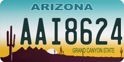 AZ license plate AAI8624