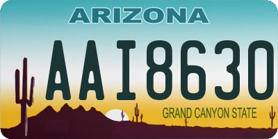 AZ license plate AAI8630