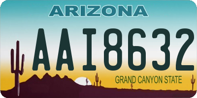 AZ license plate AAI8632