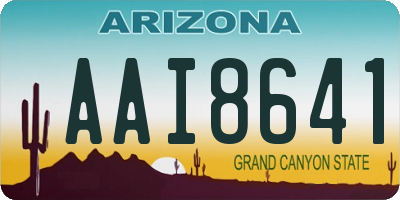 AZ license plate AAI8641