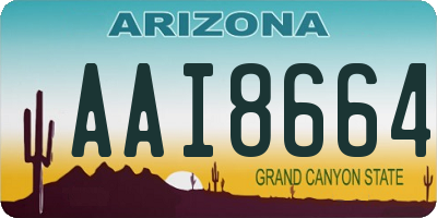 AZ license plate AAI8664