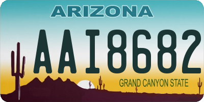 AZ license plate AAI8682