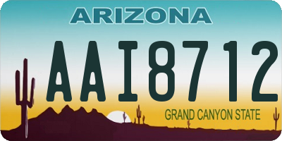 AZ license plate AAI8712