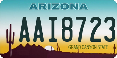 AZ license plate AAI8723