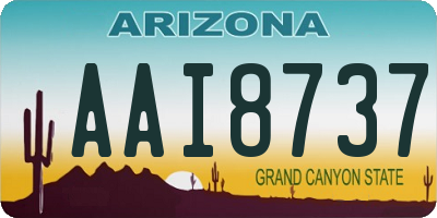 AZ license plate AAI8737