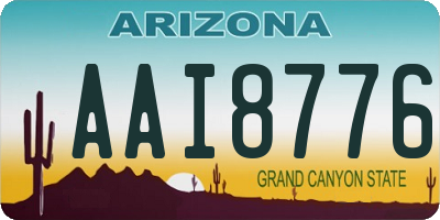 AZ license plate AAI8776