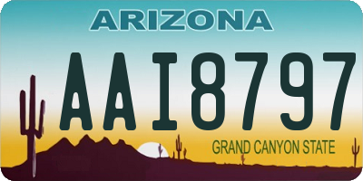 AZ license plate AAI8797