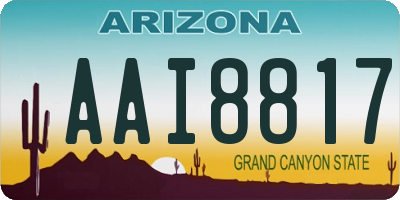 AZ license plate AAI8817