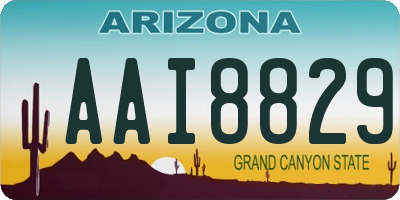 AZ license plate AAI8829