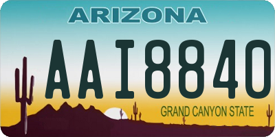 AZ license plate AAI8840