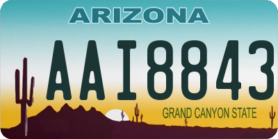 AZ license plate AAI8843