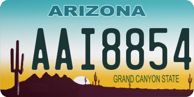 AZ license plate AAI8854