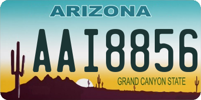 AZ license plate AAI8856