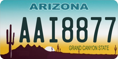 AZ license plate AAI8877