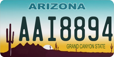AZ license plate AAI8894