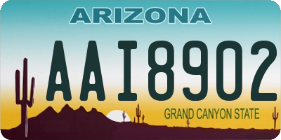 AZ license plate AAI8902