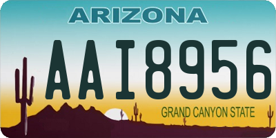 AZ license plate AAI8956
