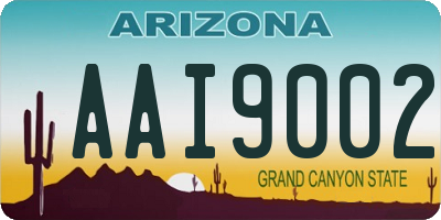 AZ license plate AAI9002