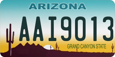 AZ license plate AAI9013