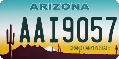 AZ license plate AAI9057