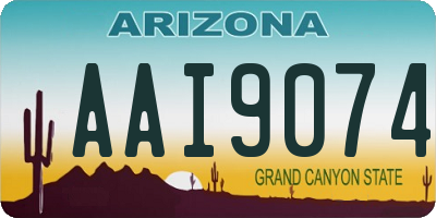 AZ license plate AAI9074