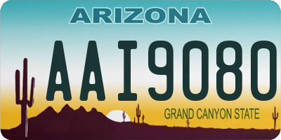 AZ license plate AAI9080