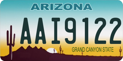 AZ license plate AAI9122