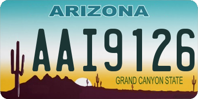 AZ license plate AAI9126