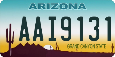 AZ license plate AAI9131