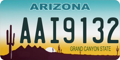 AZ license plate AAI9132