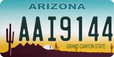 AZ license plate AAI9144