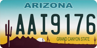 AZ license plate AAI9176