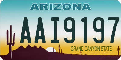 AZ license plate AAI9197