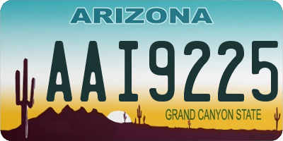 AZ license plate AAI9225