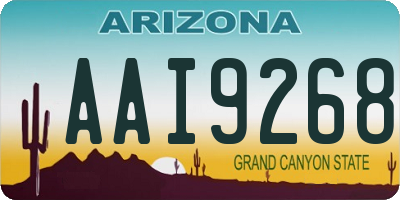 AZ license plate AAI9268