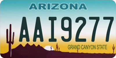 AZ license plate AAI9277