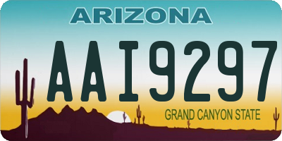 AZ license plate AAI9297