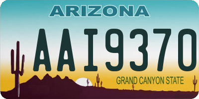 AZ license plate AAI9370