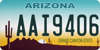 AZ license plate AAI9406
